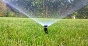 Sprinkler in commercial landscape irrigation design plan